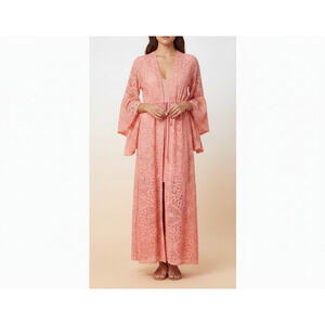 Lace Betty Maxi Dress Coverup - Pink - S